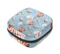 Bolsas de almacenamiento de servilletas sanitarias, con patrón de concha de caracola, bolsa de almohadilla menstrual, de tela Oxford, bolsas para copa menstrual, almohadilla de lactancia, bolsas de