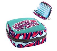Bolsas de almacenamiento de servilletas sanitarias para mujer, bolsa de almohadilla menstrual, bolsa de almohadilla menstrual de gran capacidad, Happy Valentine's Day-81, bolsas para el período