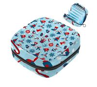 Bolsas de almacenamiento de servilletas sanitarias para mujer, bolsa de almohadilla menstrual, bolsa de almohadilla menstrual de gran capacidad, Feliz Navidad, copo de nieve, calcetín Bell-1379,