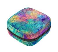 Bolsas de almacenamiento de servilletas sanitarias para mujer, bolsa de almohadilla menstrual, bolsa de almohadilla menstrual de gran capacidad, misteriosos remolinos que fluyen textura, bolsas para