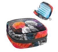Bolsas de almacenamiento de servilletas sanitarias para mujer, bolsa de almohadilla menstrual de gran capacidad, cerebro artístico-2193, bolsas para el período menstrual, bolsa de almacenamiento de