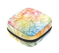 Bolsas de almacenamiento de servilletas sanitarias para mujer, bolsa de almohadilla menstrual de gran capacidad, enigmáticos y coloridos remolinos menstruales, bolsas para el período menstrual, bolsa