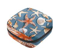 Bolsas de almacenamiento de servilletas sanitarias, Sea Star Marine sin costuras, bolsa de almohadilla menstrual de tela Oxford, bolsas para copa menstrual, almohadilla de lactancia, bolsas de tampón