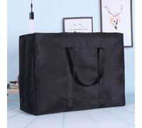 Bolsas de almacenamiento gruesas, tela Oxford impermeable para mudanzas, camping, viajes, dormitorio universitario, ropa de cama, edredón, juguetes, decoración de Navidad (negro, 80 x 50 x 25 cm)