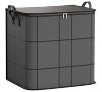 Bolsas de almacenamiento impermeables y a prueba de humedad con cremallera, paquete de 3 organizadores apilables para ropa y ropa de cama, caja de almacenamiento de tela no tejida de 110L/140L/180L