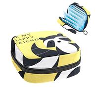 Bolsas de almacenamiento para servilletas sanitarias, soporte para almohadilla de lactancia Be My Happy Friend mapache, kit de período portátil, bolsa de productos femeninos para mujeres y niñas