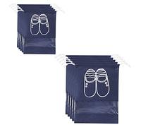 Bolsas de almacenamiento para zapatos, 10 unidades, a prueba de polvo, impermeables, transparentes, con cordón, para hombres y mujeres, zapatos de viaje al aire libre, a