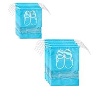 Bolsas de almacenamiento para zapatos, 10 unidades, a prueba de polvo, impermeables, transparentes, con cordón, para hombres y mujeres, zapatos de viaje al aire libre, b