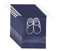 Bolsas de almacenamiento para zapatos, 10 unidades, a prueba de polvo, impermeables, transparentes, con cordón, para hombres y mujeres, zapatos de viaje al aire libre, e