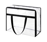 Bolsas de almacenamiento transparentes con cremallera | Contenedor de almacenamiento extra resistente de 40L con cremallera y asas. - de almacenamiento plegable para edredones | Para Ropa de