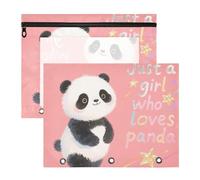 Bolsas de almacenamiento transparentes para cartas, tamaño A4, paquete de 2 unidades, para estudiantes, hogar, solo una niña que ama el panda