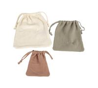 Bolsas de almacenamiento transpirables para bebés, organizadores de tela lavable, cierre elástico, bolsas de algodón para guardería, viajes y solución de almacenamiento multiusos activa para guardería