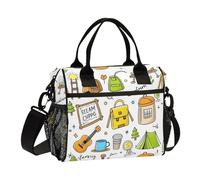Bolsas de almuerzo para hombre, lonchera enfriadora, bolsa de almuerzo grande para trabajo, anime, herramientas de dibujos animados, a prueba de fugas, para oficina, viaje, bolsa de almuerzo, talla M
