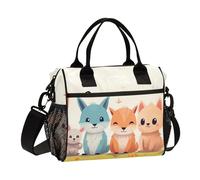 Bolsas de almuerzo para hombre, lonchera enfriadora, bolsa de almuerzo grande para trabajo, zorro, anime, a prueba de fugas, para oficina, viaje, bolsa de almuerzo, talla M