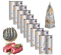 Bolsas de aluminio - Bolsas de conservación de alimentos reutilizables impermeables al vacío, bolsa con cremallera de pie | Para carne de verduras Frutas Snacks Preparación Comidas | Contenedor de