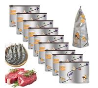 Bolsas de aluminio - Bolsas de conservación de alimentos reutilizables impermeables al vacío, bolsa con cremallera de pie | Para carne de verduras Frutas Snacks Preparación Comidas | Contenedor de