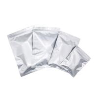 Bolsas de aluminio con cierre hermético color plateado grueso, planas y sellables al calor, for almacenar alimentos, 50 o 100 unidades(Silver 100pcs,20x30cm)