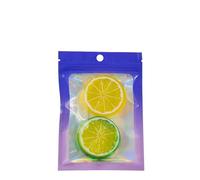 Bolsas de aluminio holográficas con cierre cremallera, Mylar, for cosméticos, maquillaje, degradado láser, sellado térmico, holograma y superior plano, 50/100 unidades(Gradient Blue100,12x18cm)