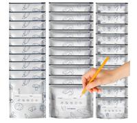 Bolsas de aluminio para alimentos - Stand-Up Zip Lock Storage, 30 unidades, 3 tamaños surtidos de aluminio Food Bags with Zip Lock | Freshness-Keeping Stand-Up Pouches for Vegetables Fruits Seafood