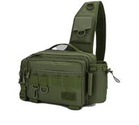 Bolsas de aparejos de pesca para hombre, bolsa cruzada de un solo hombro, señuelos de pescado, almacenamiento de herramientas, señuelos de pesca, bolsas al aire libre, Ejército En8