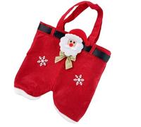 Bolsas de aperitivos de Navidad con asas, bolsa de dulces de Navidad, pantalones de Papá Noel, varios tamaños, bolsa de embalaje de dulces de invierno con asa