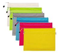 Bolsas de archivo A4 con cremallera, tela Oxford, impermeables, con cremallera, bolsillo para documentos para suministros de oficina, viajes, accesorios para el hogar (B-6 unidades)