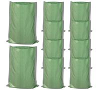 Bolsas de arena, bolsas de polipropileno, 10 unidades, 24 x 39 pulgadas, resistentes al agua y al polvo, arena filmada, sacos de patatas reutilizables de alta resistencia, multiusos para harina, carg