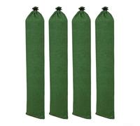 Bolsas de arena de lona de silicona cifrada de longitud extendida para prevención de inundaciones y defensa contra intrusiones de agua en puertas para ventanas y entradas, 4 piezas negras (19 x 120 cm