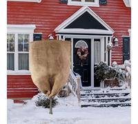 Bolsas de arpillera reutilizables para protección de plantas de invierno con cierre de cordón, para proteger las plantas verticales y en macetas de temperaturas bajo cero (60 × 80 cm)