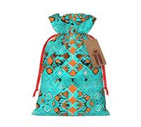Bolsas de artículos festivos y elegantes con estampado de maravillas turquesas reutilizables para todas tus necesidades de regalo para cada ocasión