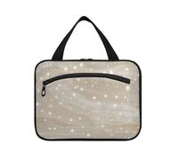 Bolsas de aseo colgantes de mármol con purpurina falsa para viajar con gancho, bolsa de maquillaje portátil de diseño para viajes, artículos imprescindibles de viaje, envase para Perfume de L