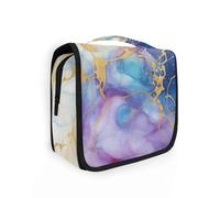 Bolsas de aseo colgantes para mujer, de viaje, con unicornios y arco iris, organizador de artículos de aseo portátil, bolsas de lavado, bolsa de maquillaje, bolsa de cosméticos, Marble a 0050, Talla