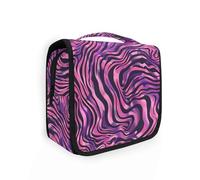 Bolsas de aseo colgantes para mujer, de viaje, con unicornios y arco iris, organizador de artículos de aseo portátil, bolsas de lavado, bolsa de maquillaje, bolsa de cosméticos, Zebra I9870, Talla