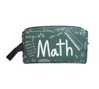 Bolsas de aseo con diseño de fórmulas de viaje diario, teoría, matemáticas, lecciones de matemáticas, bolsa de almacenamiento portátil de gran capacidad con cremallera para cosméticos