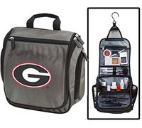 Bolsas de aseo de la Universidad de Georgia o kit de afeitado UGA Bulldogs para hombre, bolsa de viaje colgante, Gris, Talla única