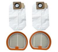Bolsas de aspiradora de alta eficiencia para UWANT VC2303, VC2406, V400PRO, bolsas de polvo no tejidas resistentes a desgarros con filtros, 2 bolsas y 2 filtros