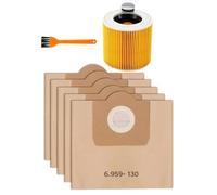 Bolsas De Aspiradora + Filtros De Polvo, Compatibles Con Karcher WD3 WD3 Premium MV3 SE4001 A2201 A2204, Bolsas De Polvo 6.959-130.0, Filtro 6.414-552.0(Set 3)
