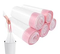 Bolsas de Basura,100pcs Bolsas Basura 10l, Bolsa de Basura con Correa de Tracción, Bolsa Basura 10l Excelente Capacidad de Carga, Bolsa de Basura para Dormitorio, Inodoro, Cocina (45 cm x 50 cm)