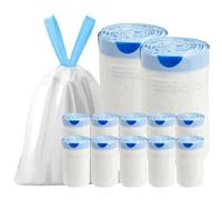 Bolsas de Basura 30.2L Extra Resistentes con Aroma a Fresh Linen y Cinta de Autocierre - Diseño Antigoteo, Ideales para Cocina y Hogar - Pack de 1080 Bolsas (12 x 90)