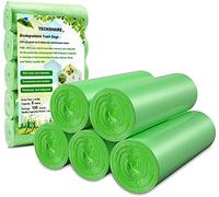 Bolsas de Basura Biodegradable 20L, Bolsa Basura de 100 Piezas, Bolsas de Basura Espesadas Para Cocina, Oficina, Hogar, Alimentos/Basura Doméstica, Etc