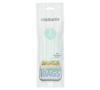 Brabantia 419683 PerfectFit Lot DE 10 Sacs pour Poubelle Velours Blanc 30 x 20 x 10 cm 6 L