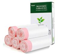 Bolsas de basura con cordón Magesh 4 galones Bolsas de basura para latas de basura pequeñas y fuertes bolsas de basura para cocina, baño, dormitorio, oficina (150 unidades, blanco)