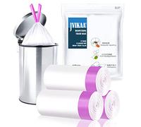 Bolsas de basura de 13 galones de 50 litros, bolsas de basura con cordón, bolsas de basura pequeñas degradables, bolsas de basura para control de mosquitos, oficina (60x70 cm, 50 L)
