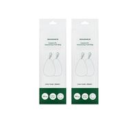 SONGMICS - Bolsas de basura resistentes, bolsas de basura con enlaces deslizantes para basura de cocina, 15 a 20L, preseparadas, código de la bolsa 020A01, 2 rollos 80 piezas, blanco KRB020A02