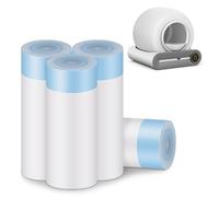 Bolsas de basura de 80 unidades para bandejas higiénicas autolimpiables, bolsa higiénica extragrande de repuesto, 4 rollos de bolsas higiénicas con cordón para robots, 20 x 18 pulgadas（80 unidades）