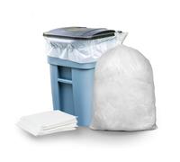 Bolsas de basura de plstico de 65 galones 1.5 mil Clear Heavy Duty Barbage CAN Liners 50 x 48 (50 Count)