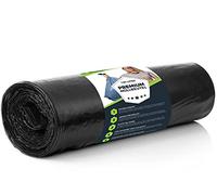Bolsas de basura extrafuertes 120 litros - 70 μ 10 piezas - TIPO 100 - FUERTE Y REPRODUCTOR - 1 rollo, bolsas de basura resistentes LDPE tamaño 70 x 110 cm para uso comercial, saco negro