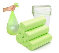 Bolsas de basura orgánicas, 10 litros x 120-2,6 gal, bolsas de basura orgánicas compostables, bolsas de papel para cocina, oficina, salón, robustas y respetuosas con el medio ambiente (45 x 50 cm)