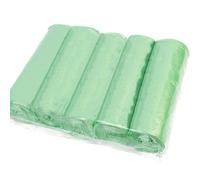 Bolsas de basura pequeñas, 5 litros, 100 bolsas de basura coloridas para oficina, cocina, baño (17.7 x 19.7 pulgadas) (verde)