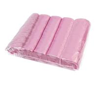 Bolsas de basura pequeñas, 5 litros, 100 bolsas de basura coloridas para oficina, cocina, baño (17.7 x 19.7 pulgadas) (rosa)